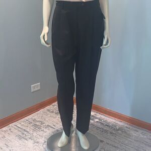 NWT Vintage High Waist Pleated Baggy Tapered Women’s Wool Trousers Size 12‎